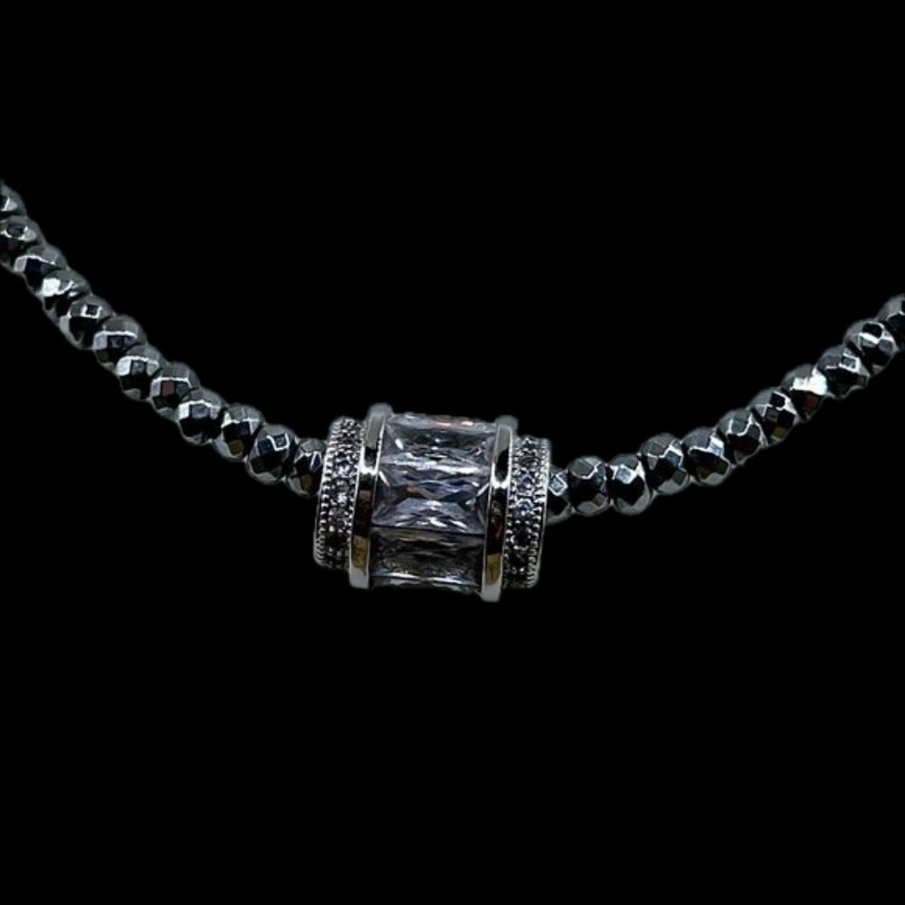 Lucas Lameth LUC Sterling 925 Necklace Sterling Silver CZ - Picture 2 of 9